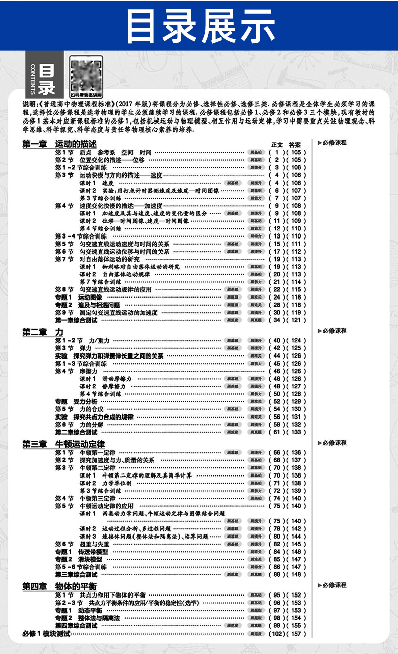 2021版高中必刷题物理必修一教科版JK 高中必修1高中同步教材辅导资料书送狂K重点知识点训练配套教材使用 67高考理想树