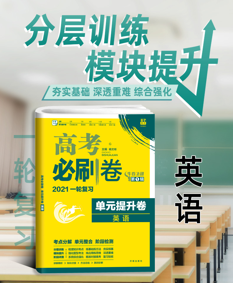 2021高考一轮复习资料单元提升卷文科理科英语新版高考必刷卷 高中高二期末高三阶段测试卷子 高考必刷题试卷2020下学期