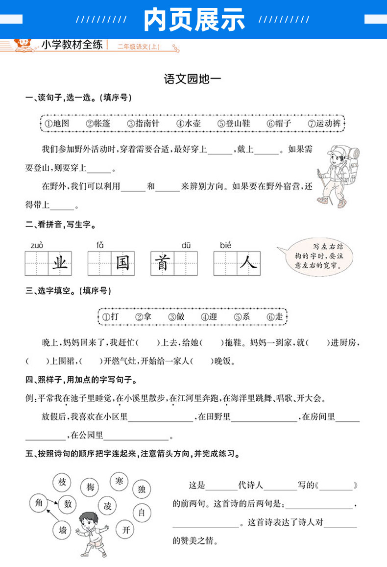 2020秋小学教材全练二年级上册全套 语文部编人教版 数学西南师大版 薛金星小学课本同步训练作业本西师版 小学生教辅资料练习册