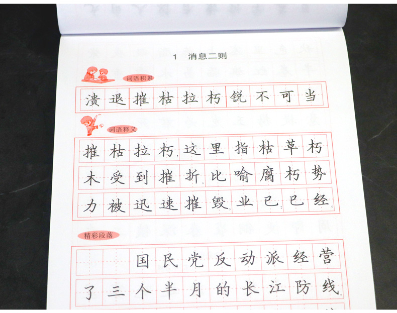 初中生练字帖8八年级上册 人教版RJ 李放鸣 语文教材同步练习册 写字课课练 钢笔楷书正楷成人临摹练字字帖 中学生硬笔书法练习