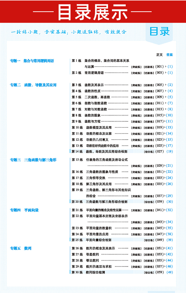 小题狂练文科数学金考卷2021高考全国卷高考一轮复习专题训练高考真题模拟刷题试卷小题狂做高中高三总复习资料提分2020含答案解析