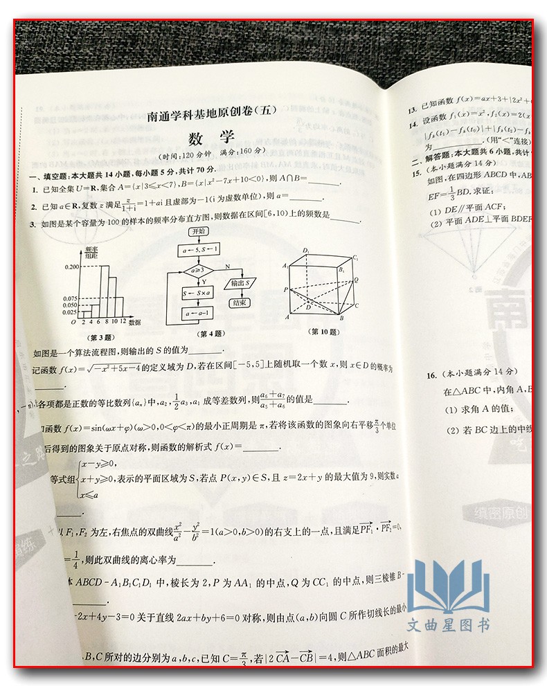 2020年高考江苏高考南通学科基地原创卷 高考数学 江苏专用考点突破冲刺名模拟试卷 高考数学刷题卷押题演练 高中生复习训练含答案