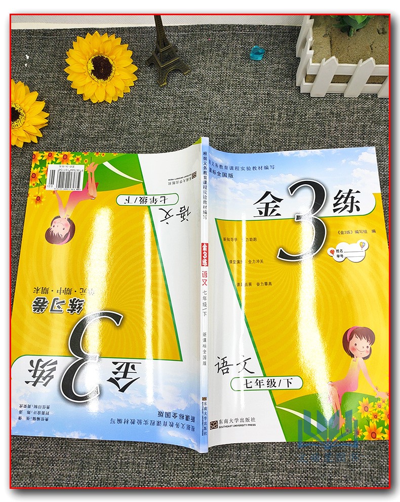 全新正版 2020年春 新编金3练 金三练 语文 七年级 7年级 下册 新课标 江苏版 东南大学出版社 练习卷+答案