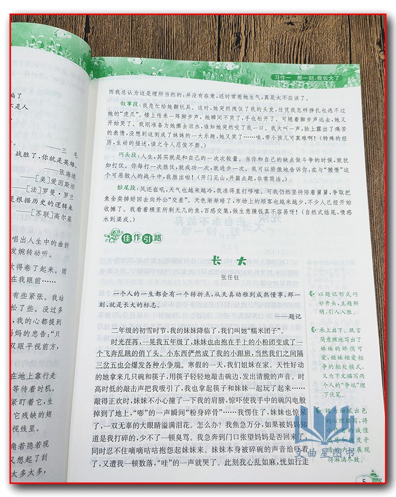 2020春新版春雨教育同步作文五年级下册语文人教版部编版小学生5/五年级下春雨杯有奖作文指定用书语文日记阅读写作看图写话训练