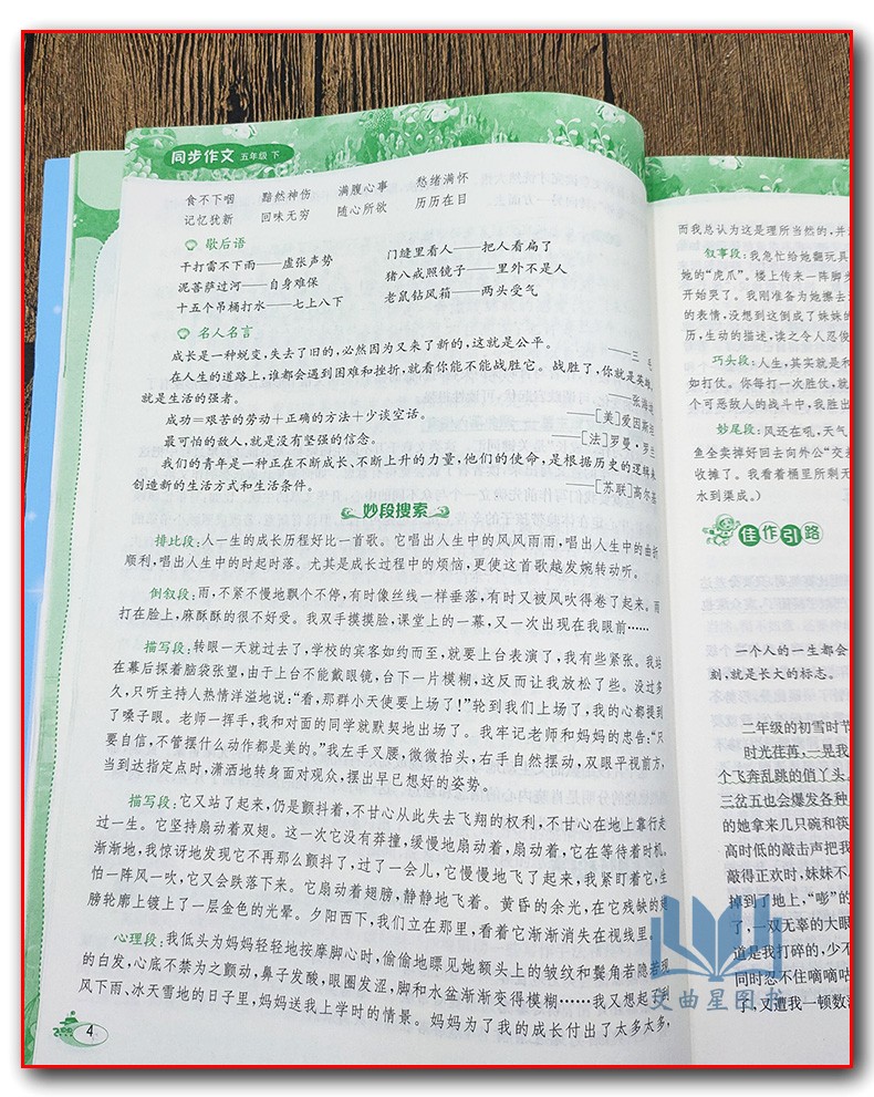 2020春新版春雨教育同步作文五年级下册语文人教版部编版小学生5/五年级下春雨杯有奖作文指定用书语文日记阅读写作看图写话训练