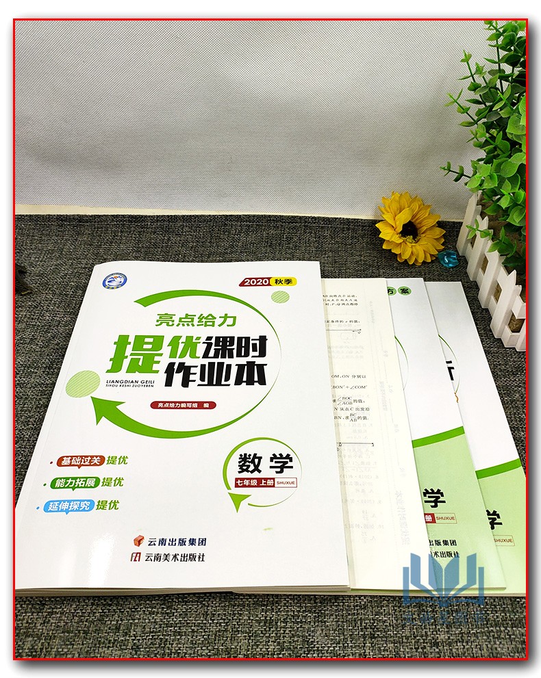 2020秋亮点给力提优课时作业本 数学 七年级上册/7年级上册/7上初一教辅 江苏版 苏教版 云南美术出版社基础提优能力拓展延伸探究