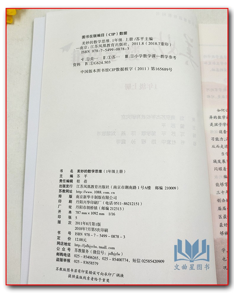 美妙的数学思维 一年级上册1年级上册全国版 通用版小学数学思维训练教科书江苏凤凰教育出版社总结规律化繁为简化难为易总结规律