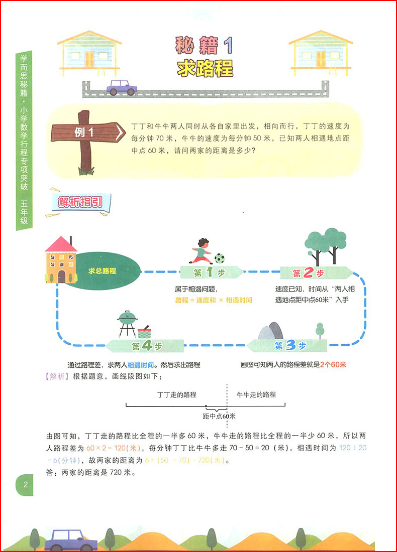 学而思秘籍小学数学行程专项突破教程五年级 小学生5年级上下册数学能力训练行程知识辅导教材数学思维强化练习题辅导书