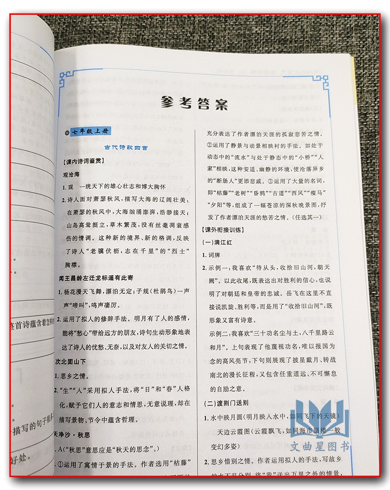 2020年宇轩图书新概念阅读课内外文言文衔接训练 7年级/七年级上下册通用初中初一语文课外阅读练习古诗文阅读理解