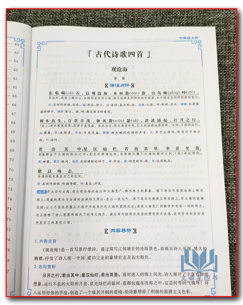 2020年宇轩图书新概念阅读课内外文言文衔接训练 7年级/七年级上下册通用初中初一语文课外阅读练习古诗文阅读理解