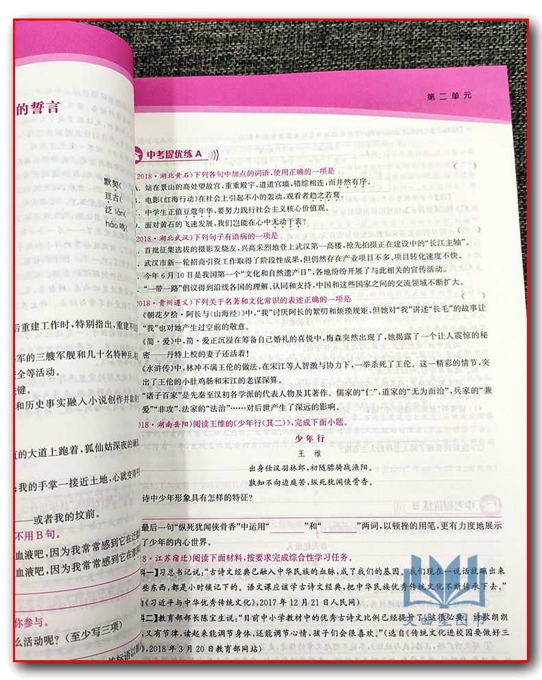 全新正版 2020年春 新编金3练 金三练 语文 七年级 7年级 下册 新课标 江苏版 东南大学出版社 练习卷+答案