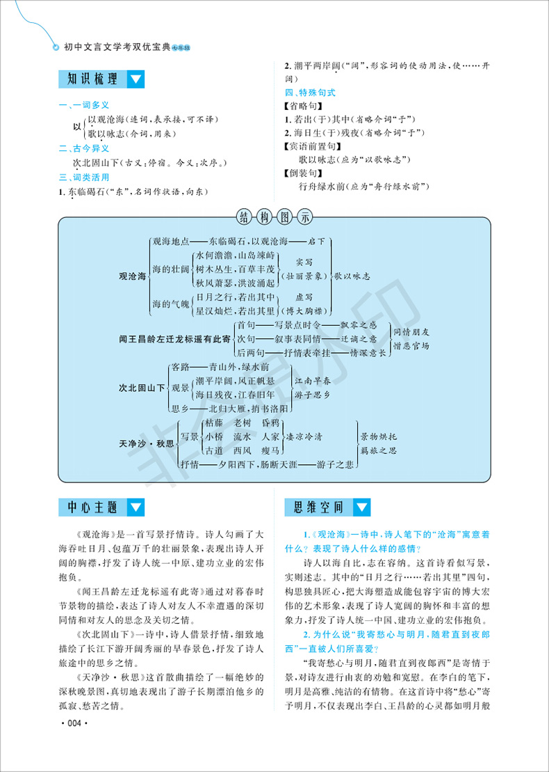 正版现货 老蔡帮 初中文言文学考双优宝典 七年级/7年级 人教版 初中文言文古诗词阅读重难点训练考点分析 初一语文辅导教材