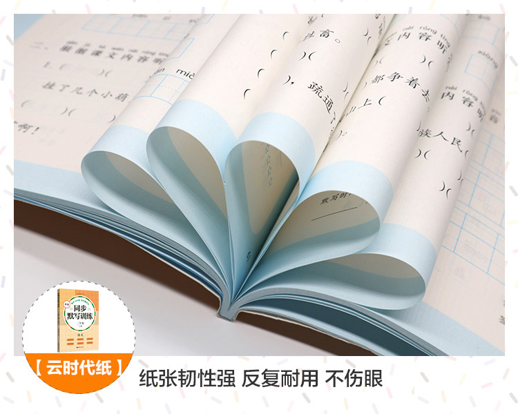 新编同步默写训练 语文 二年级 上册+下册 2年级第一第二学期 全2本 同济大学出版社 语文拼音写字听写默写能手 与部编版教材配套