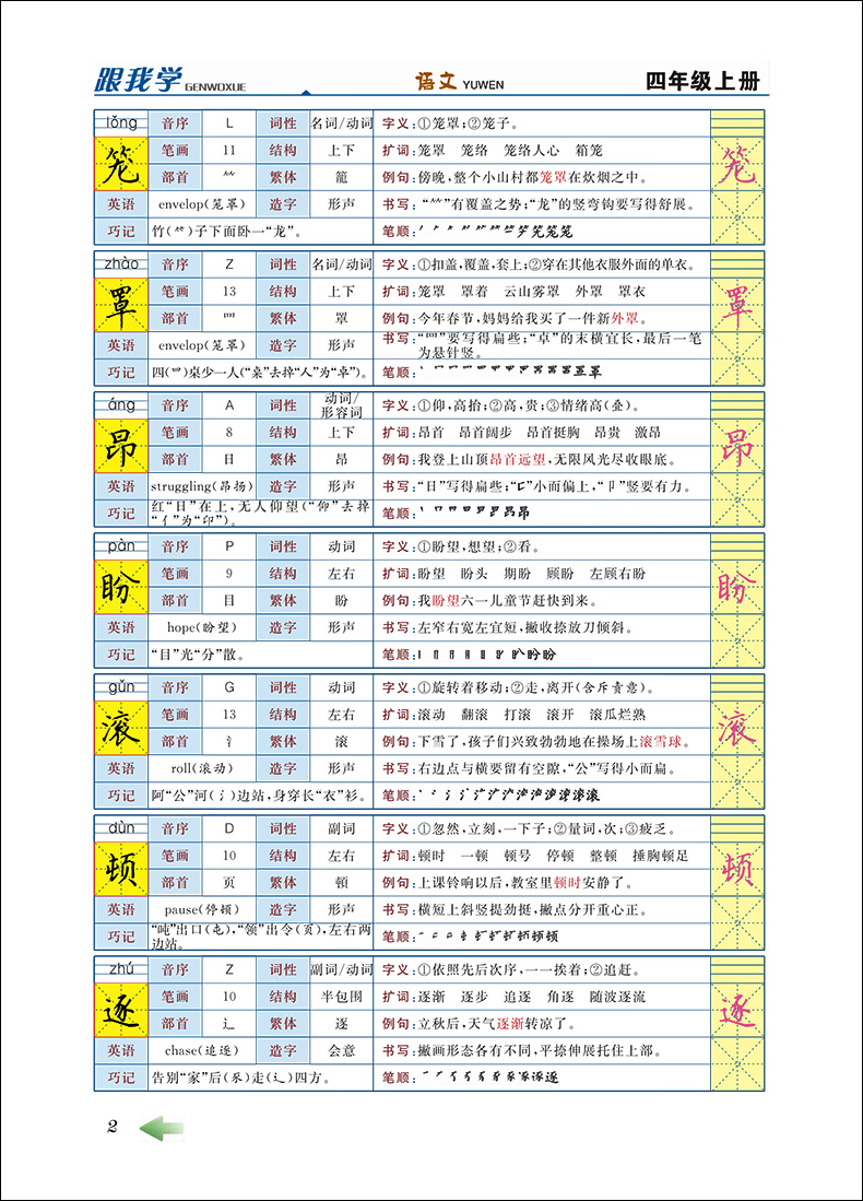 2020部编版 跟我学四年级上 语文+数学+英语N版 4年级上册第一学期 上海小学新教材课本辅导书教材同步讲解课后全解统编部编人教版