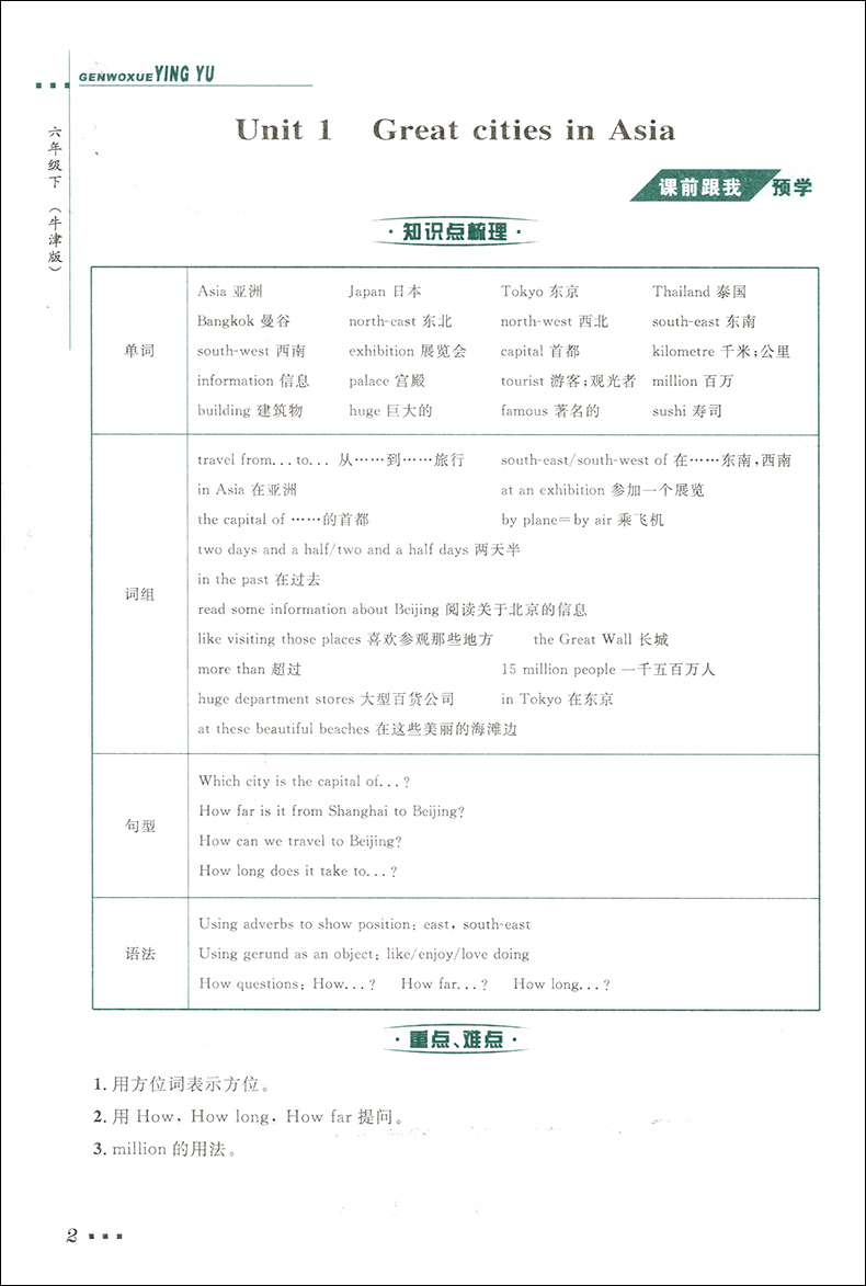 正版现货 跟我学六年级下英语N版 6年级下/第二学期 上海小学教材全析全解 教材全解课后练习题课本全解教材知识讲解 小学寒假作业