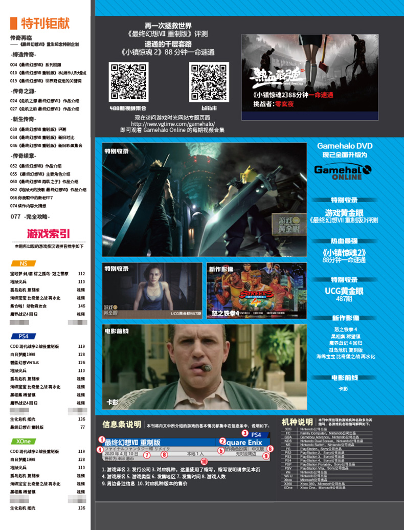 【最终幻想7纪念特刊赠海报】正版 UCG游戏机实用技术第488期 2020年4B FF7攻略详解COD现代战争2生化危机3白日梦魇1998杂志游戏书