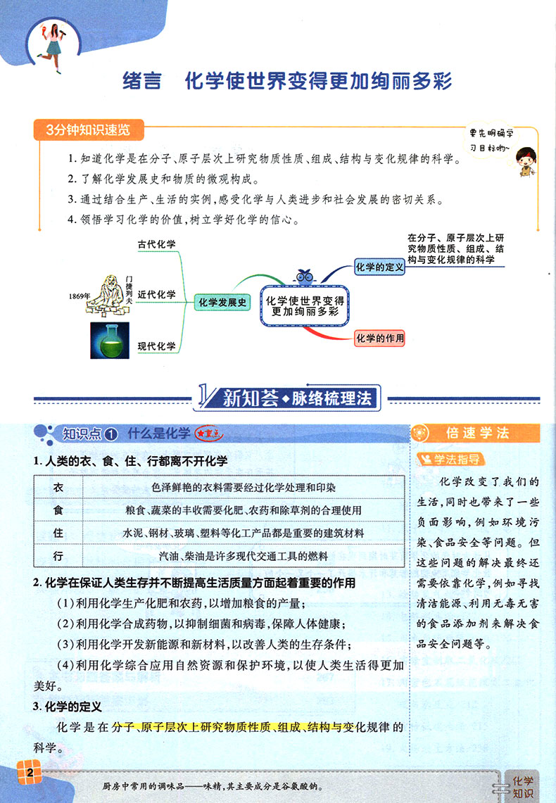 倍速学习法九年级上册化学 人教版中学化学教材同步解读资料书 九年级化学课后习题练习册 初三初3上化学全解全练教辅导书万向思维