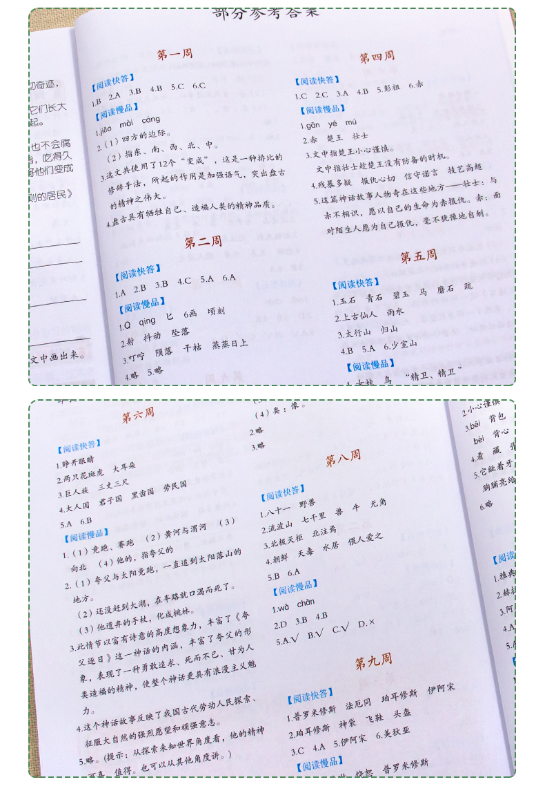 2020秋名著阅读周计划 小学4四年级语文部编人教版RJ阅读理解专项训练书配套统编教材覆盖必读名著每周计划深度文本品析课外资料书