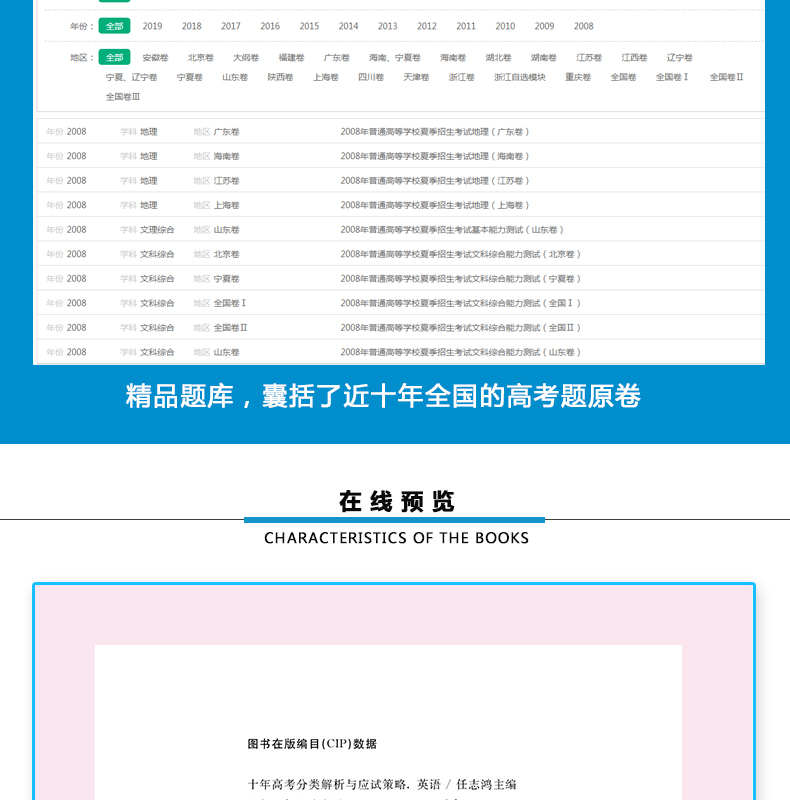 2021新版十年高考分类解析与应试策略英语全国版通用一轮二轮高考复习资料志鸿优化系列丛书