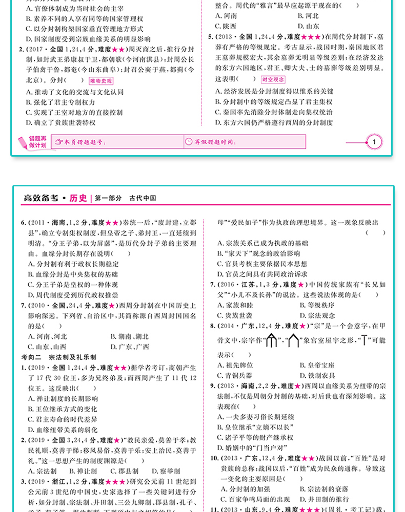 2021新版十年高考分类解析与应试策略历史全国版通用一轮二轮高考复习资料志鸿优化系列丛书