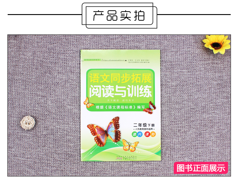 多省包邮 2019春语文同步拓展阅读与训练 二年级下册/2年级下册 语文 人教版 同步课本课内外阅读理解与写作专项训练习题册教辅书