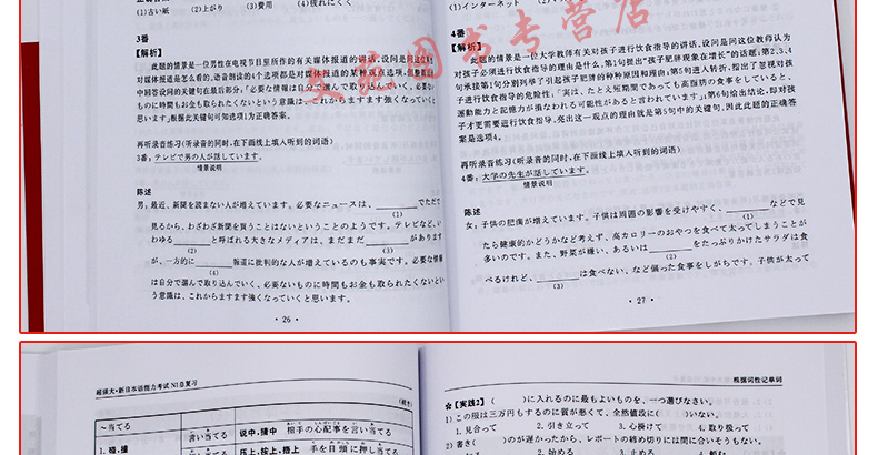 【官方授权】华东理工新日本语能力考试N1总复习+日语N1红蓝宝书文法速记文字词汇 共3册日语书籍出国考试 备战日语n1出国日企必备