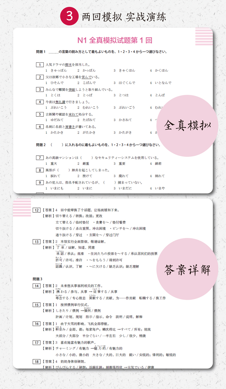 正版包邮 华东理工红宝书+蓝宝书n1新日本语能力考试N1文法考前对策+N1文字词汇考前对策2本套 日语考试一级用书日语单词词汇语法