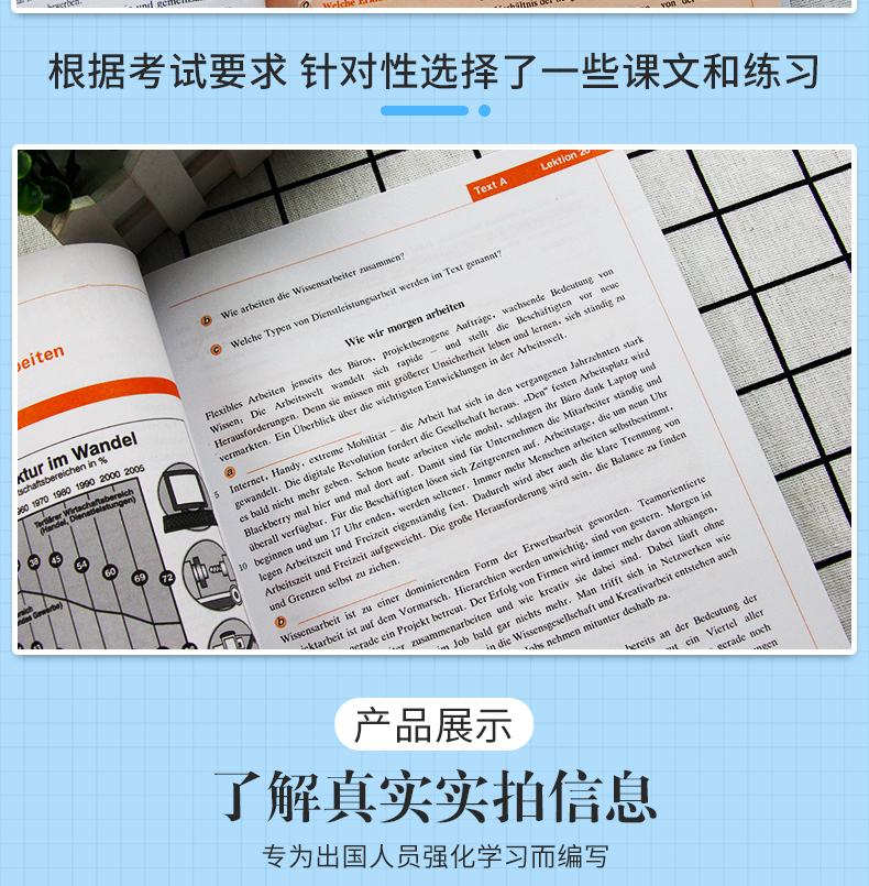 套装2本 新求精德语强化教程中级II 教材学生用书第四版+新求精德语强化教程中级II 第四版词汇手册 新求精德语轻松读中级2