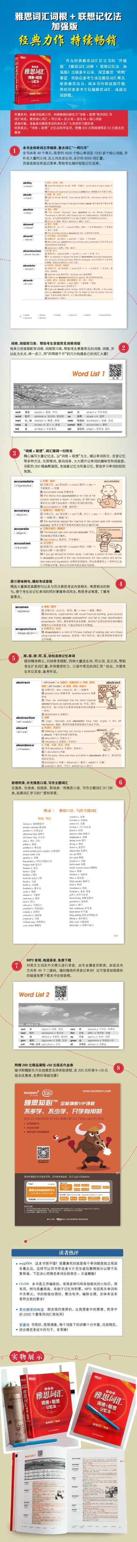 赠音频【官方直供店】IELTS雅思词汇词根+联想记忆法:加强版红宝书俞敏洪 雅思英语考试常考核心词大纲高频词汇 新东方