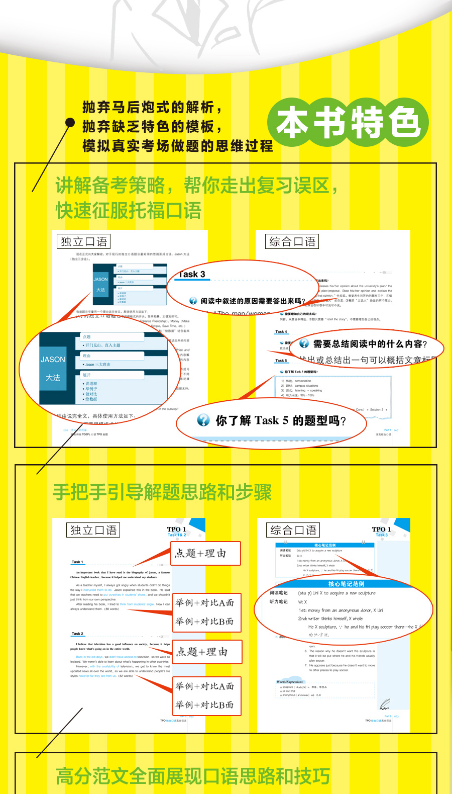 现货舌尖上的托福：跟名师练TOEFL口语TPO真题 托福出国英语书籍 托福口语英语真题 托福口语模板 托福口语方法精讲