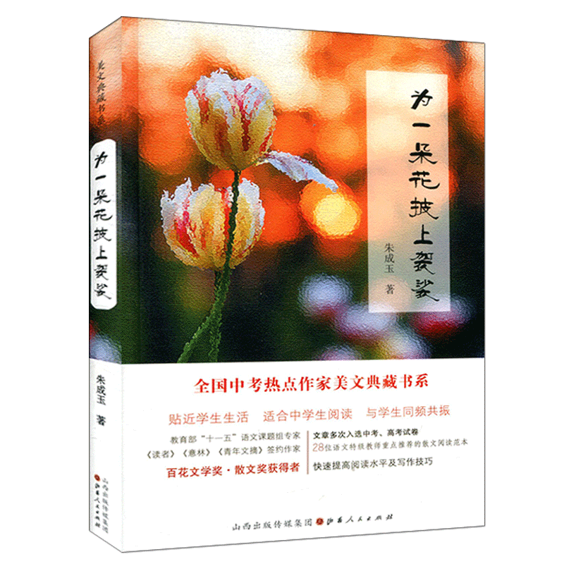 为一朵花披上袈裟 朱成玉散文集 全国中考热点作家美文书系 经典文学作品集 散文阅读 中学生新课标读物 课外阅读