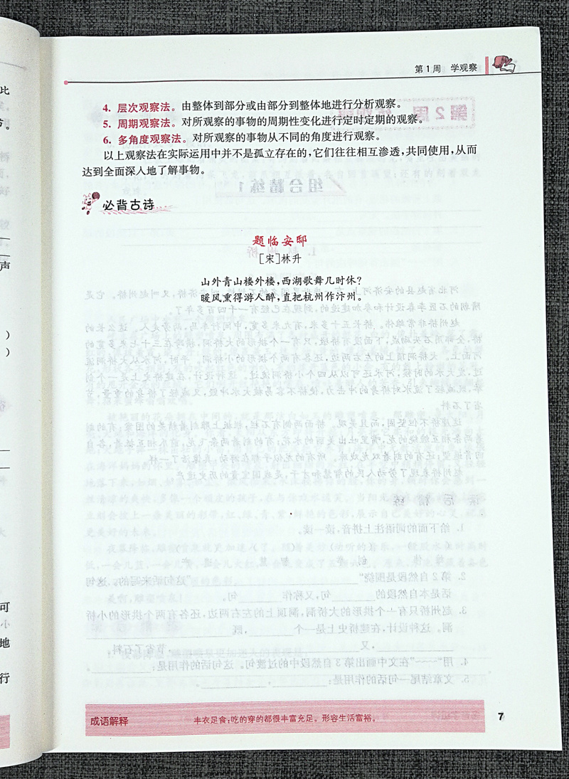 2019春高分阅读小学语文读写周周练四年级下册4年级下南京大学出版社南大教辅同步拓展组合训练小学生阅读理解短文专项题课外书籍