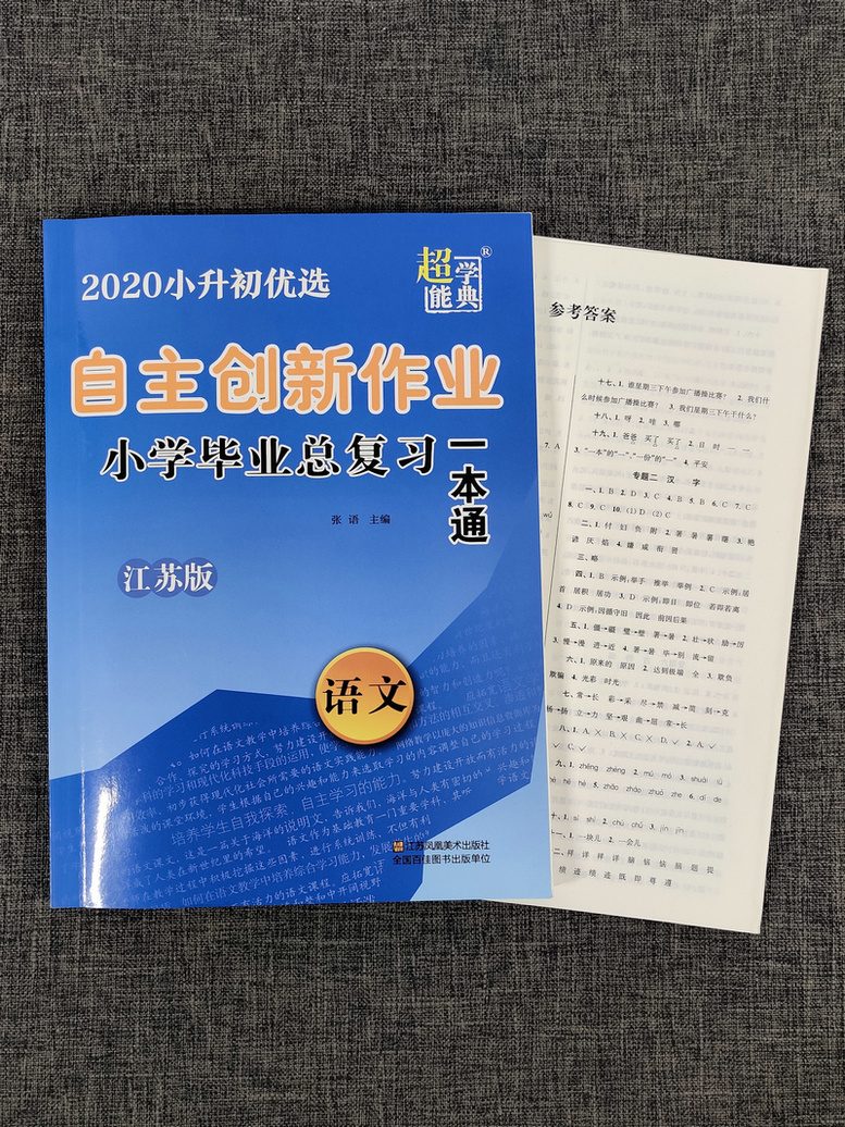 2020超能学典自主创新作业语文小学毕业总复习一本通人教版江苏适用小学生基础知识大全小升初专项训练六年级升学考试真题模拟卷