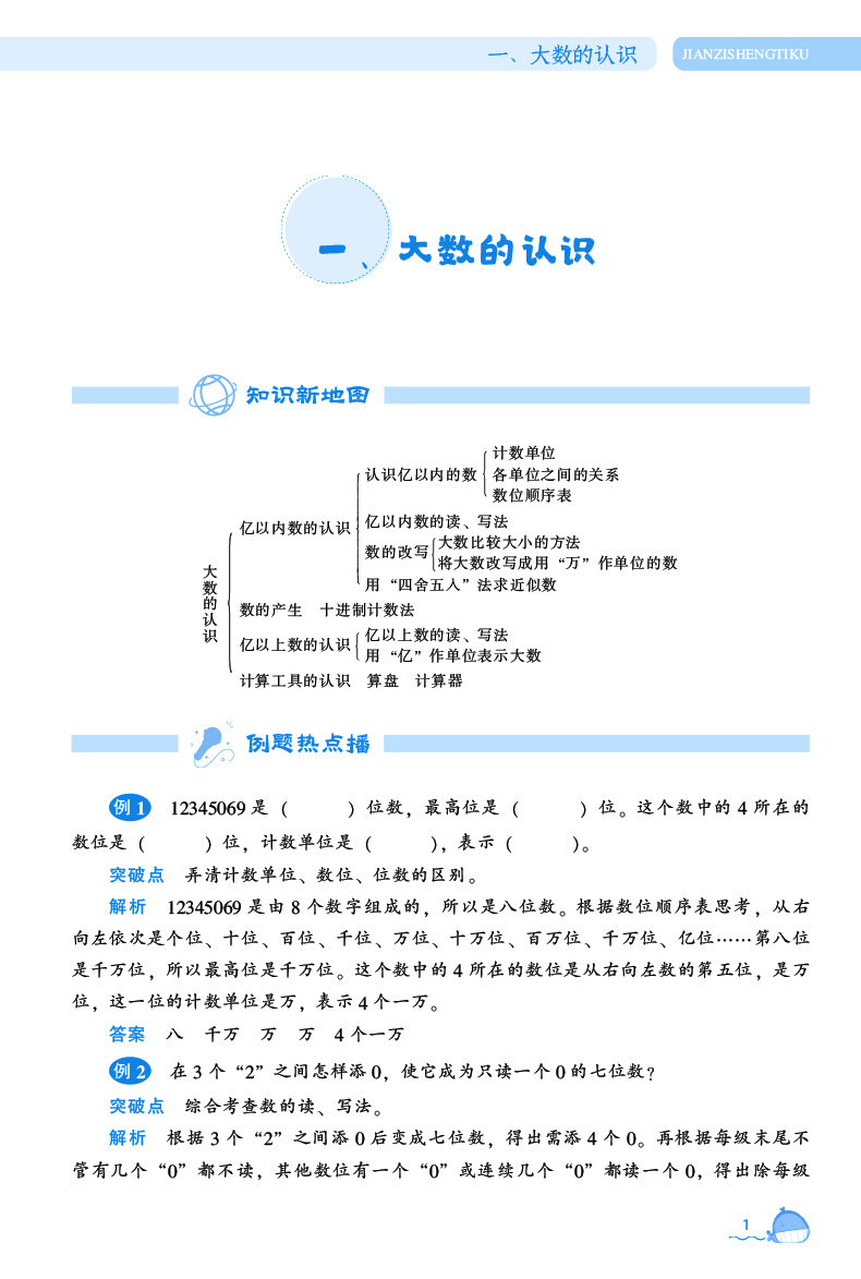 2020新版尖子生题库四年级上册数学人教版教辅导书 小学4年级上册一课一练课堂同步教材全解练习题课时作业本思维训练天天练练习册