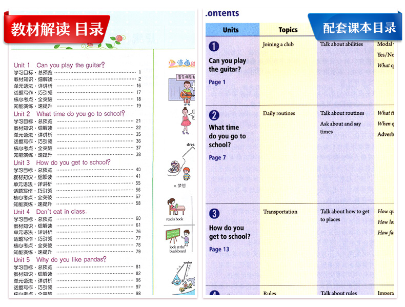 2020春部编 教材解读七年级下册英语人教版 同步学习初中七下英语教辅资料书 初一下册英语全教材解全析配套练习册人民教育出版社