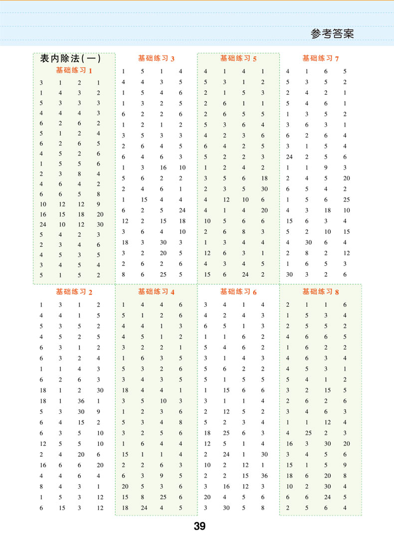 表内除法+表内乘法 小学生二年级下册上册 同步训练专项辅导书天天练表内乘除法练习册数学口算题卡基础练习题算术本子
