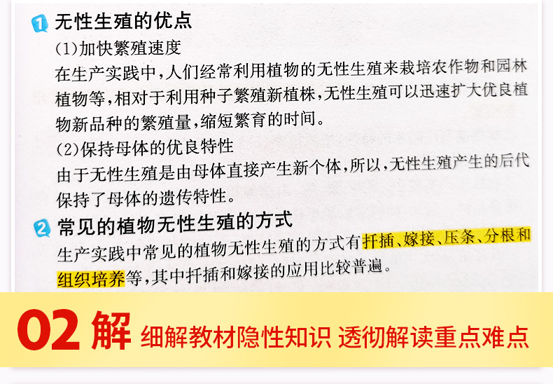 2020春新版教材解读八年级下册生物学书  初中生物学教辅导资料 人教版 初二8年级生物下册同步全解书 人民教育出版社教材同步教辅