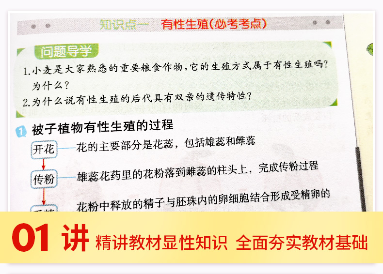 2020春新版教材解读八年级下册生物学书  初中生物学教辅导资料 人教版 初二8年级生物下册同步全解书 人民教育出版社教材同步教辅