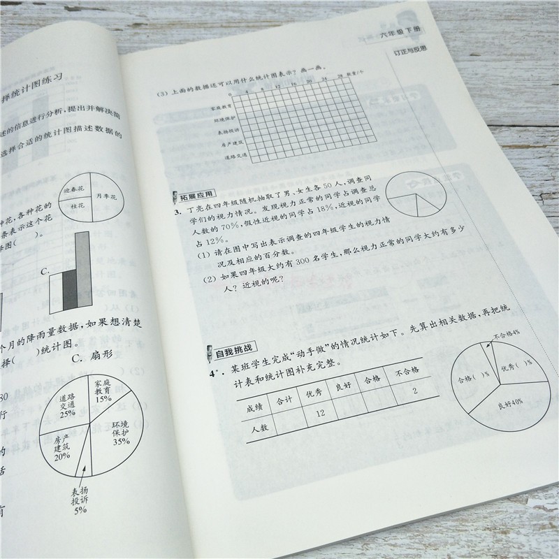 正版现货 小学数学练习与测试六年级下册 江苏教版 6年级下册课本同步教辅资料义务教育教科书配套用书 江苏凤凰教育出版社