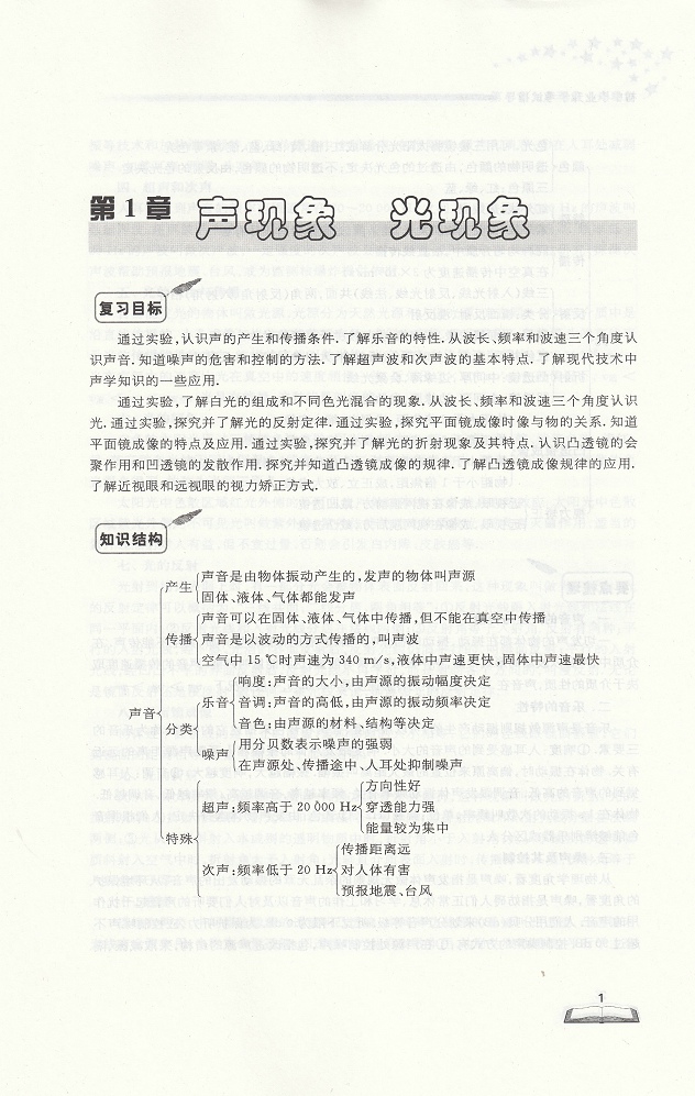 2020春 初中毕业升学考试指导 物理 初三中考复习 江苏教版 教材同步