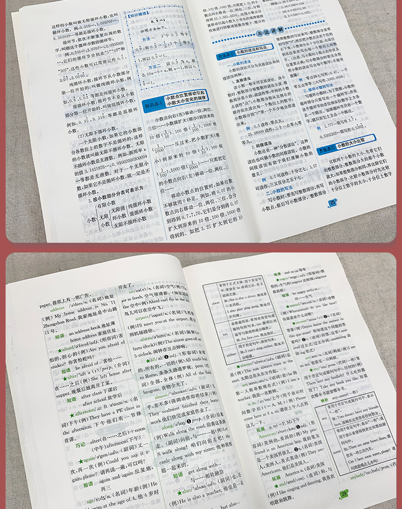 小学基础知识点语文数学英语三册