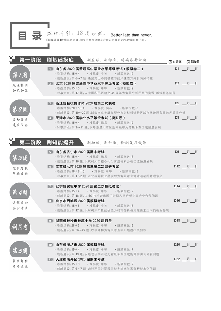 《新高考专用 高考必刷卷42套地理