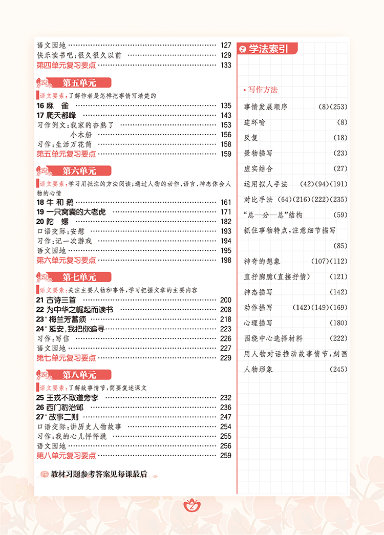 《2021版 教材划重点 语文四年级上 RJ 人教版