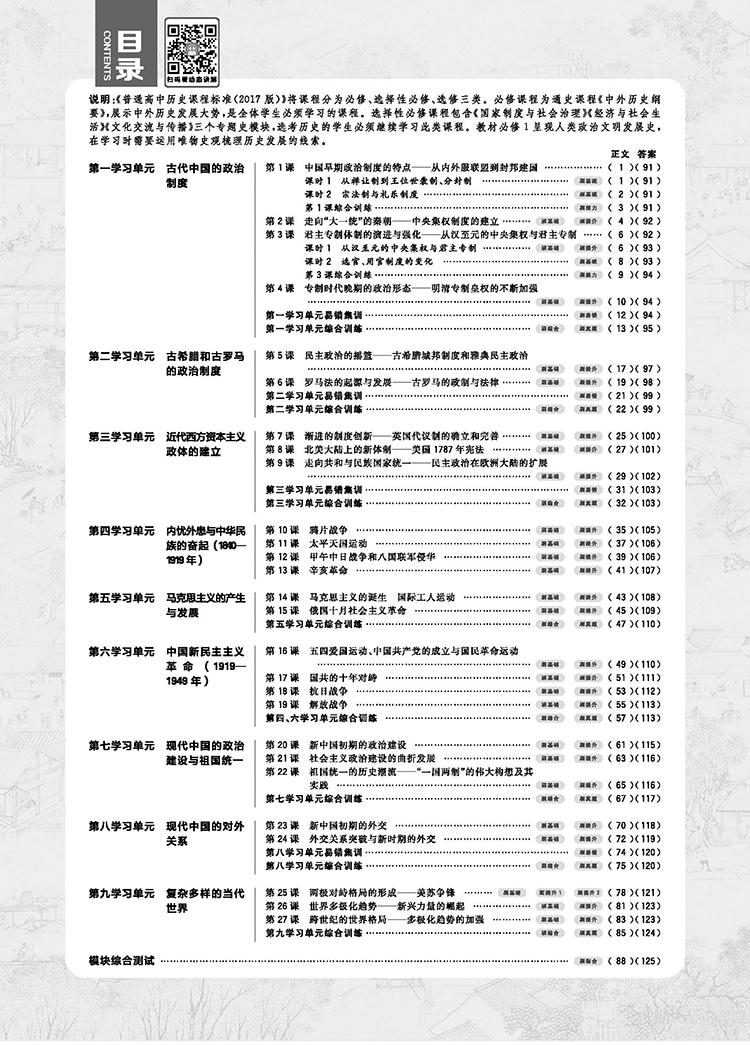 《2021版 高中必刷题历史高一必修1