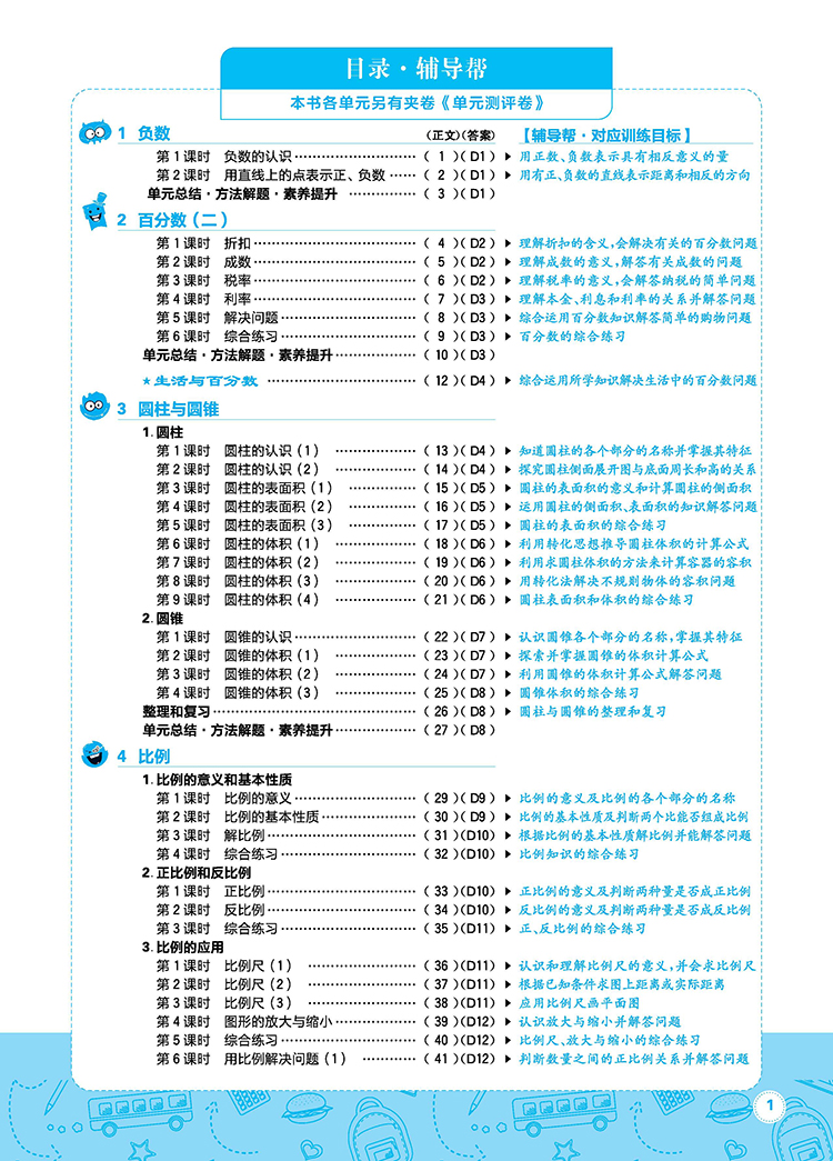 《2020版 乐学一起练 六年级数学下 RJ