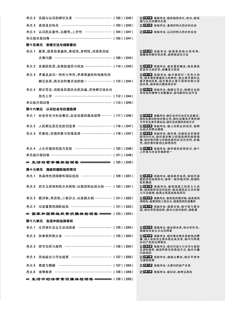 《新高考专用 2021版高考必刷卷 单元提升卷 政治