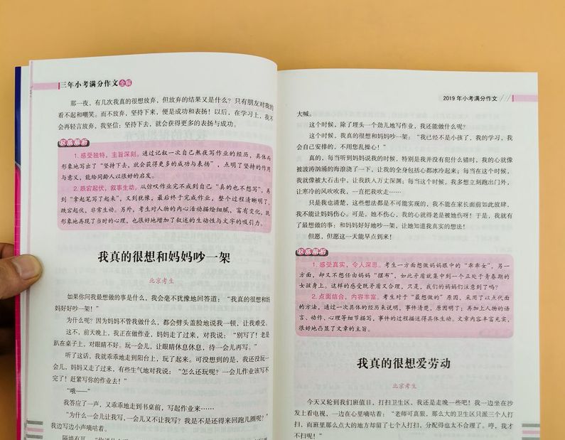 正版 三年小考满分作文全解 小学三四五六年级小升初课外阅读与写作训练辅导资料2021年语文小考高分满分作文范文素材大全教辅书籍