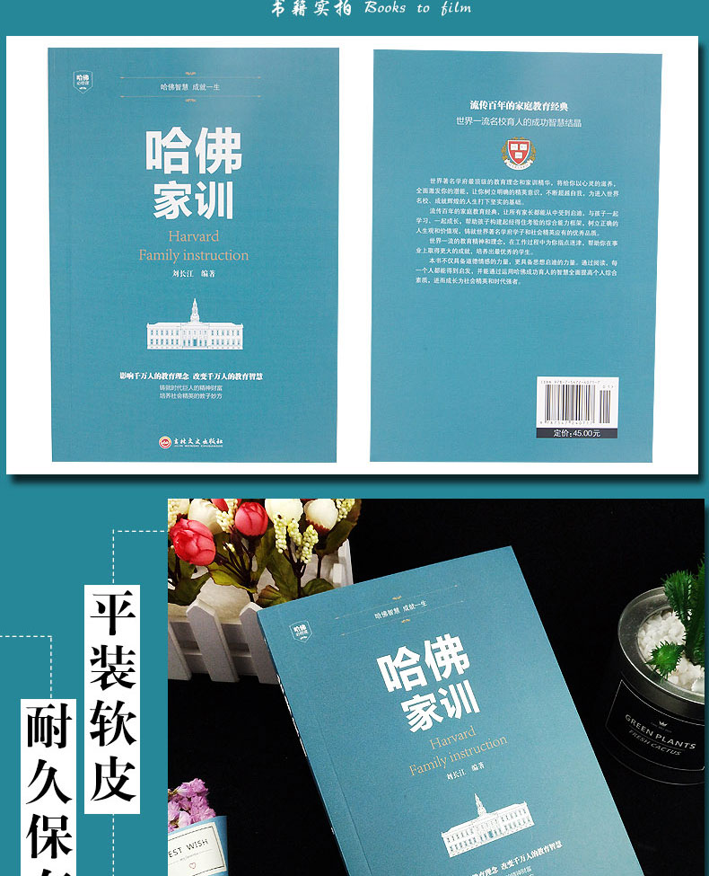 哈佛家训 家庭教育书籍 人生哲学礼仪社交人性弱点卡耐基人际交往心理学 哈佛大学写给年轻的成励志书籍DJ