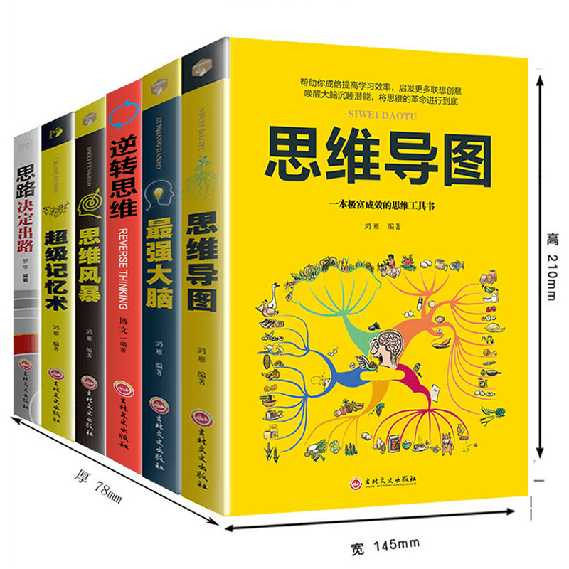 全6册思维导图逆转思维超级记忆术最强大脑思维风暴思路决定出路形式逻辑思维训练提升记忆力职场管理成功励志逻辑学入门书籍1116