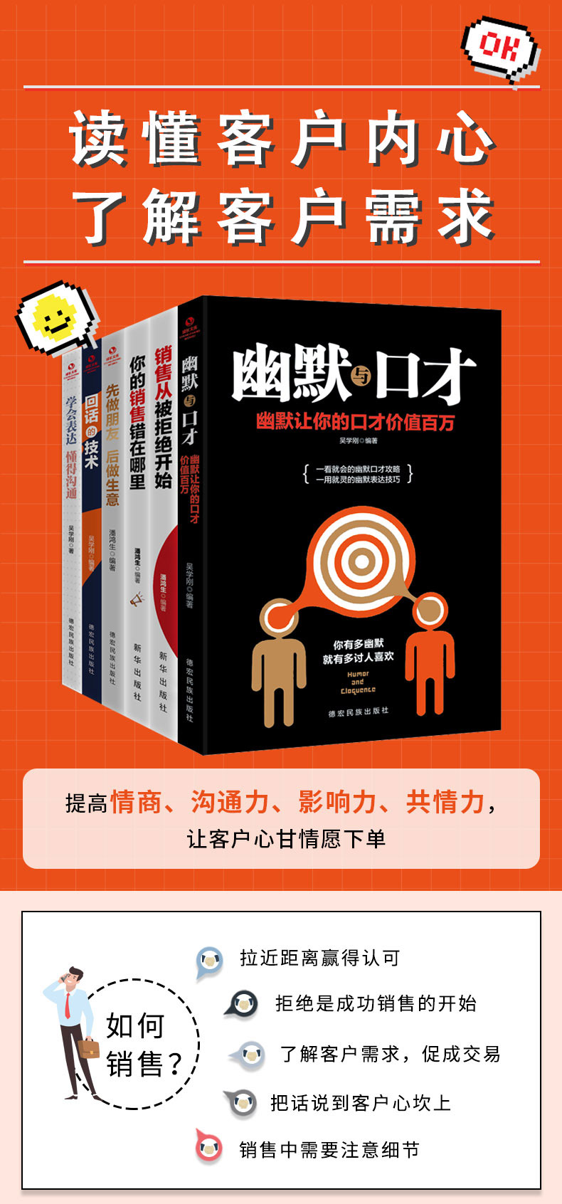 全7册人脉就是财脉先做朋友后做生意学会表达懂得沟通幽默与口才回话的技术你的销售错在哪里 人际关系学人际沟通职场销售书籍1113